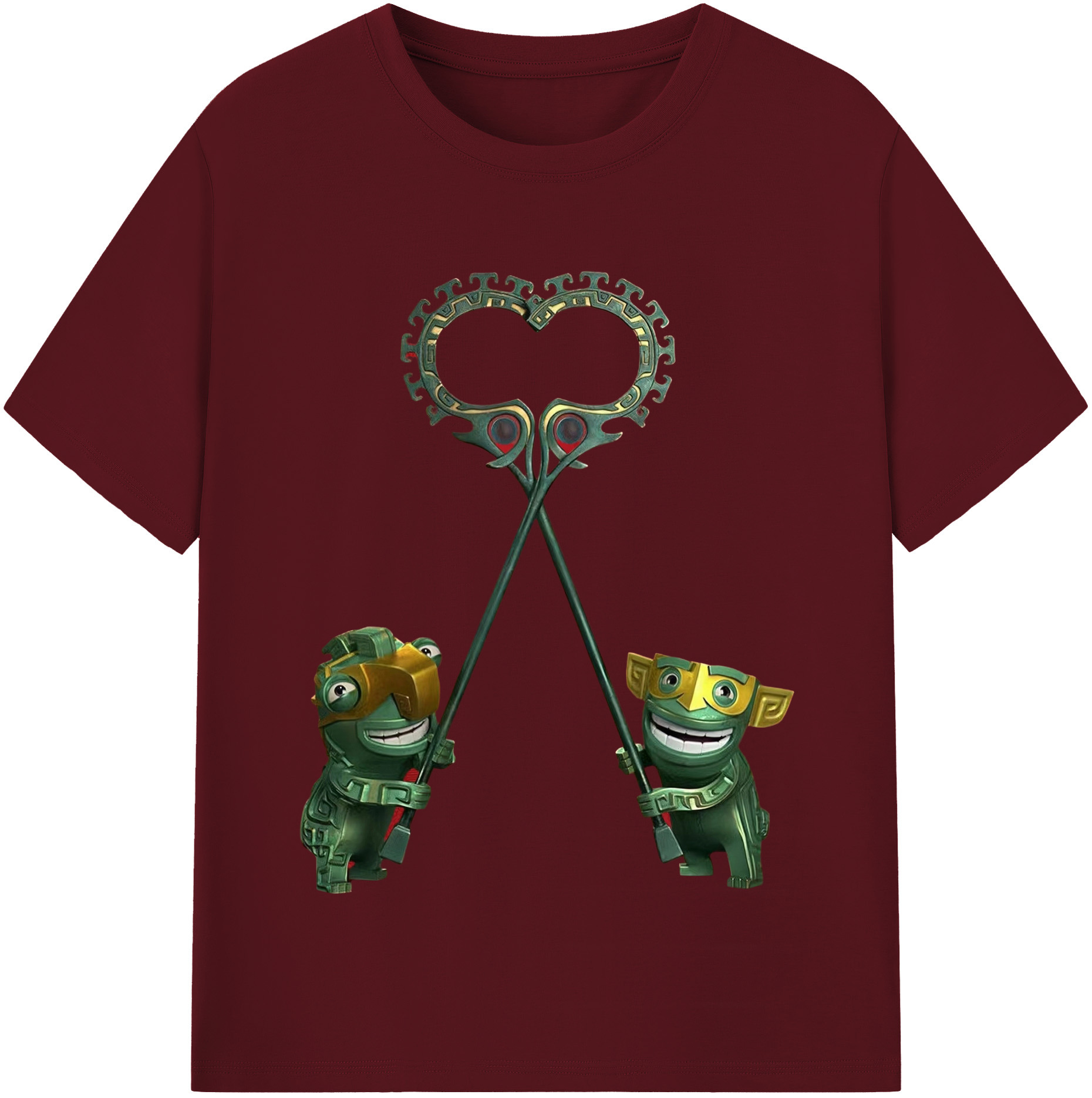 （画像用） Ne Zha 2 ナタ 魔童の大暴れ 綿100％半袖Tシャツ（フロントプリント）